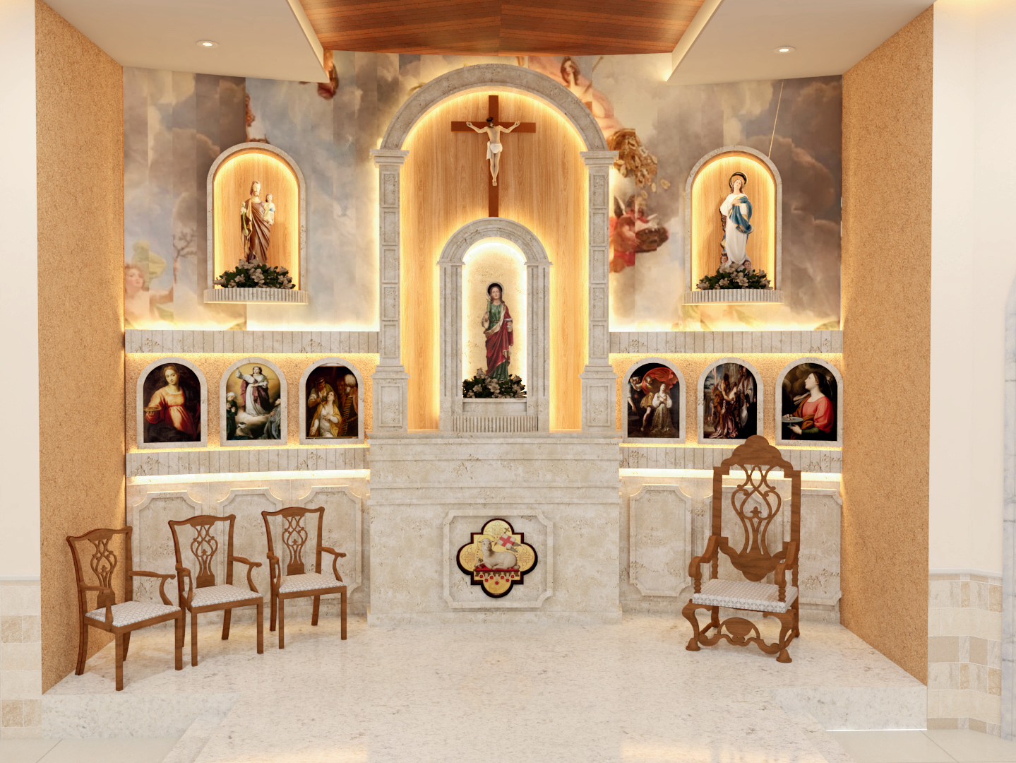 Projeto da reforma do altar da Igreja de Santa Luzia